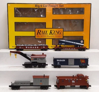 MTH 30-7001 O Wabash RailKing Freight Car Set (Set of 6) EX/Box - Image 1 of 4
