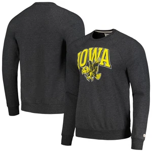 Pullover para hombre Homefield brezo carbón Iowa Hawkeyes triple mezcla cuello redondo - Imagen 1 de 3