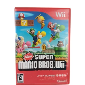 "New Super Mario Bros" Wii Nintendo Wii Videospiel komplett CIB Handbuch rote Hülle - Bild 1 von 6
