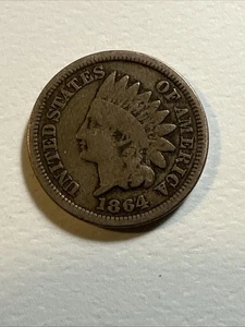 1864 RAME NICHEL CENTESIMO INDIANO VG A F FINE MIGLIORE DATA 7095 - Foto 1 di 11