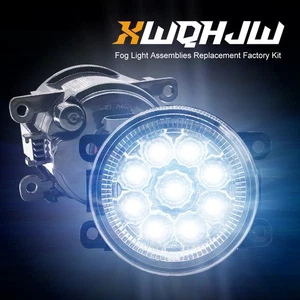 Pair LED Driving Fog Light Lamp Front Bumper Light Driver + Right Passenger Side - Picture 1 of 10