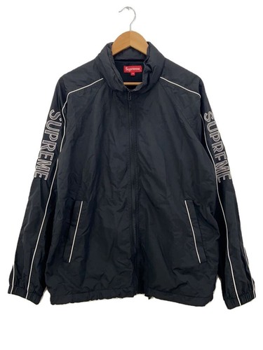 Giacca a vento Supreme Nylon M Nylon nera con logo a righe
