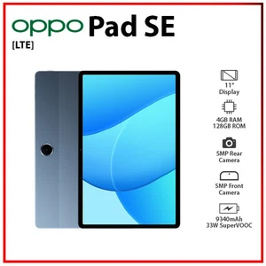 (Wi-Fi+4G) OPPO Pad SE LTE 4GB+128GB BLUE Bluetooth Octa Core Android PC Tablet - Picture 1 of 5