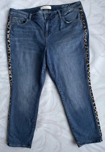 Jeans Slink Talla 20 Curvy Tina Leopardo Estampado Animal Esmoquin Rayas 41 x 26.5 - Imagen 1 de 8
