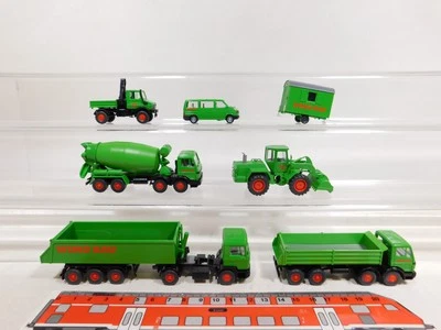 7X WIKING H0 1:87 Modello Wimo Bau Betonmischer MB VW T4 Ecc Mint #DX183-0,5 - Immagine 1 di 4