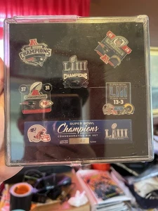 New England Patriots Super Bowl LIII 53 campioni commemorativi 5 spille set NFL - Foto 1 di 3