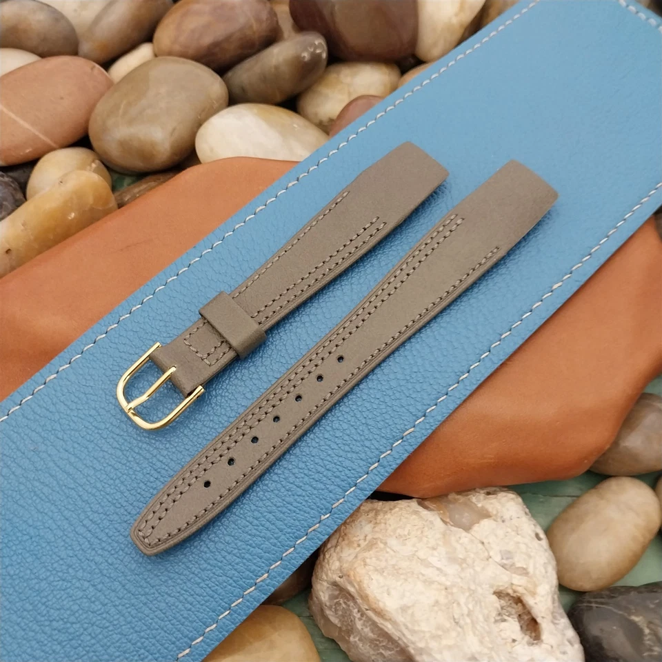 Correa de reloj vintage de 18 mm de extremo abierto clásica Hirsch Marcco cónica sin usar Foto 1 de 4