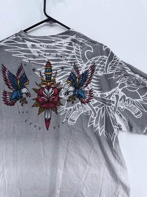 Camiseta Affliction Etiqueta Negra Orgullo Eterno Para Hombres 3XL Estrás Camiseta Y2K Grunge Foto 1 de 4