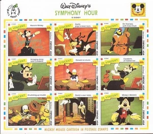 St Vincent 1992 Disney Symphony Hour 9 Stamp Sheet Scott #1787 19J-025 - Picture 1 of 1