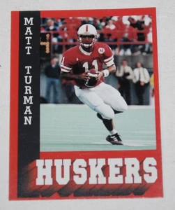 Tarjeta de policía de fútbol americano de Nebraska 1996 Matt Turman Nebraska Cornhuskers - Imagen 1 de 2