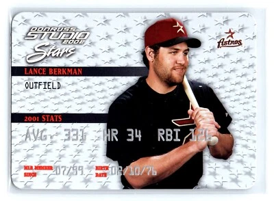 2002 Donruss Studio Stars #SS-32 Lance Berkman Houston Astros - Image 1 of 2