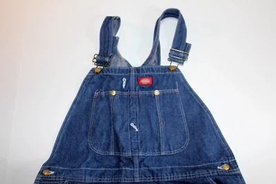 Комбинезон Dickies нагрудник мужской размер 40 x 29 (с этикеткой 40 x 30) кнопка мухи джинсовой ткани США - Изображение 1 из 4