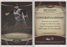 2019 Topps Tier One Talent Bronze Ink /25 Bert Blyleven #TTA-BBL Auto HOF