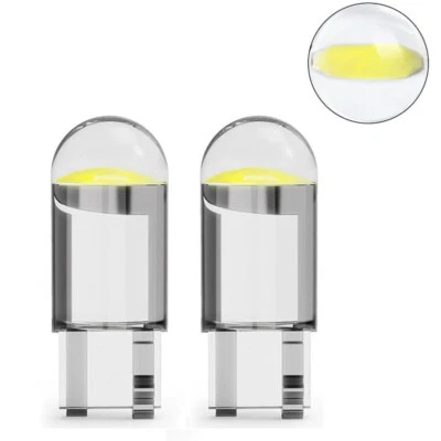 2x Ampoules T10 LED cob W5W Blanche Veilleuse 6000K pour Voitures motos scooters - Photo 1/3