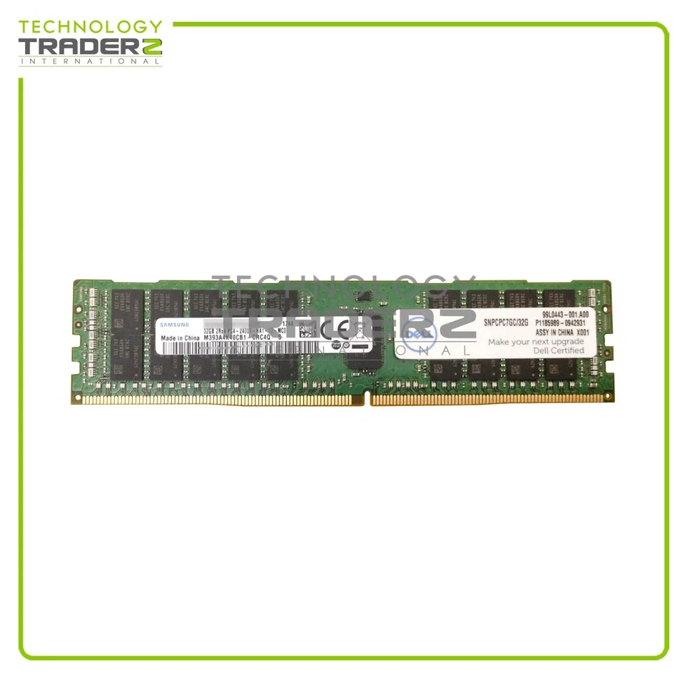 ** SNPCPC7GC/32G Dell 32GB PC4-19200 DDR4-2400MHz ECC REG Dual Rank Memory ** - Image 1 of 1