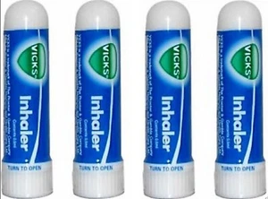 4x Vicks Inhaler for Nasal Congestion Cold Allergy Blocked Nose Fast Relief - Picture 1 of 2