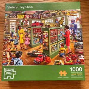 Corner Piece 1000 Piece Jigsaw Puzzle - Vintage Toy Shop - Picture 1 of 2