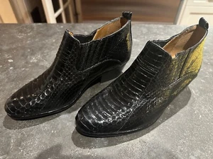 Giorgio Brutini Jarrett echt Schlangenleder Chelsea Boots Schuhe Herren Gr. 7/7M NEU - Bild 1 von 6