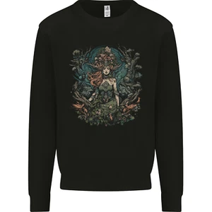 Queen of Nature Fantasy Pagan Kids Sweatshirt Jumper - Picture 1 of 3