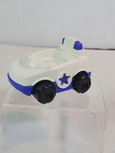 Vintage Fisher Price Little People CHUNKY POLICE CAR BLUE WHITE for Policeman #3 - Picture 1 of 8
