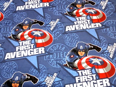 Tela de coser de algodón Marvel Avengers Capitán América 26" x 44" artesanías Foto 1 de 3
