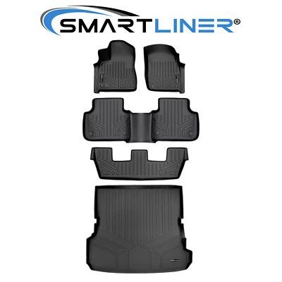 SMARTLINER Custom Fit Floor Mats Cargo Trunk Liner Set OEM TPE 2017-2025 Audi Q7 - Image 1 of 4