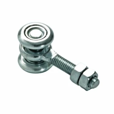 SCORREVOLE PER PORTE CARRELLO DUE RUOTE FILETTATO CON CUSCINETTO D 24 MM (20967) - Immagine 1 di 4