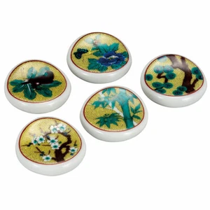 Kutani yaki ware Japanese Hashioki Japanese chopstick rest setYoshida-ya Japan - Picture 1 of 2