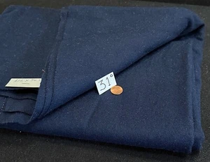 Vintage - 100% WOOL Fabric: MIDNIGHT BLUE - Solid - NOS - 1.65 yard x 56” - Picture 1 of 4