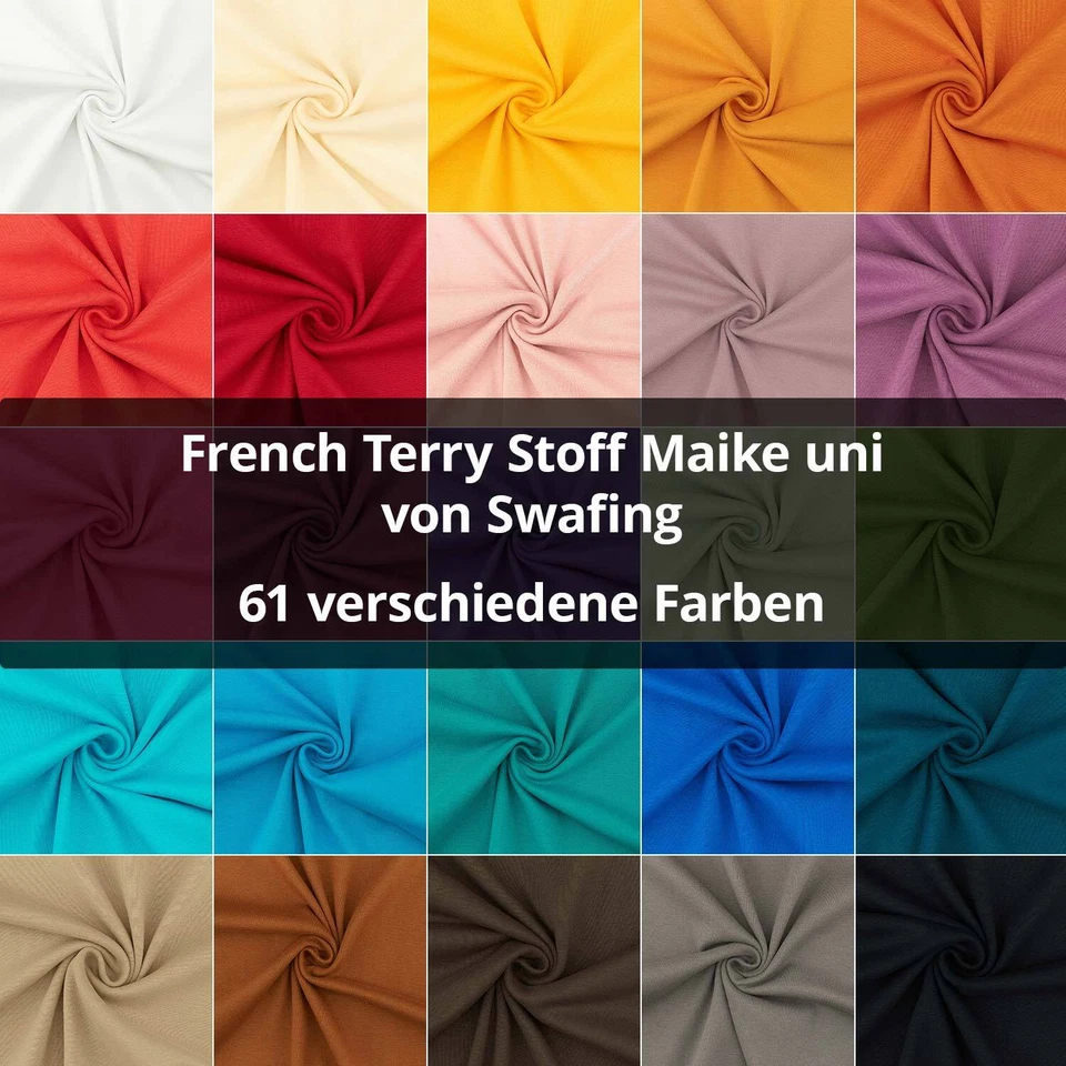 French Terry Stoff Maike, Swafing, Sommersweat ungeraut uni (Meterware ab 0,50m) - Bild 1 von 1