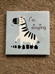 I’m A Singing Zebra nursery wall art or decor canvas - Picture 1 of 5