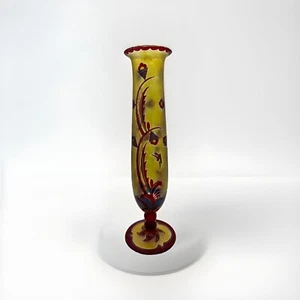 Fachschule STEINSCHÖNAU Jugendstil Art Nouveau Glas Vase 1915, ca - Picture 1 of 10