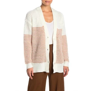 Cárdigan suéter tejido con botones color crema color color color color color color exuberante para mujer nuevo talla M - Imagen 1 de 5