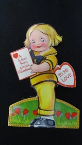 Vintage Dapper Boy Valentine Card c. Early 1920s Germany - Picture 1 of 2
