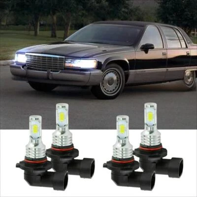 6000K Front LED Headlight Bulbs For Cadillac Fleetwood 1987-1996 Low+High Beam S - Image 1 of 4