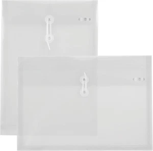 BAZIC Plastic Envelope Poly Envelopes, Letter Size Clear Folder String Closure 1 - Picture 1 of 12