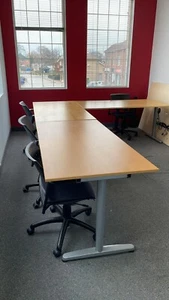 Galant Ikea Table - Solid Birch Wood - Sit/Stand - Picture 1 of 9