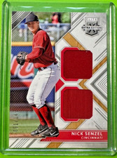 2018 Panini Elite Extra Edition - Dual Materials Silver #DM-NS Nick Senzel /149