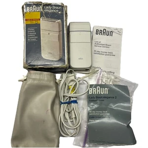 Vtg BRAUN Lady Elegance 2 Corded Shaver  LADIES/MEN 120 / 220 - WORKS - Picture 1 of 11