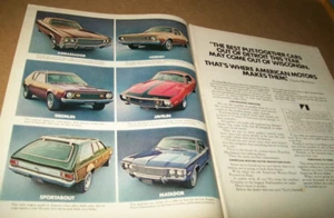 1972 AMC Javelin Matador Ambassador Gremlin Hornet Sportabout lrg-mag 2p car ad - Picture 1 of 1