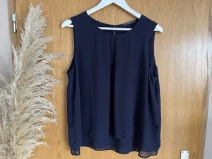 Esprit Damen Blusentop Tunika ~ Gr. 42 ~ dunkelblau ~ Bluse ~ einfarbig ~ Top - Bild 1 von 7