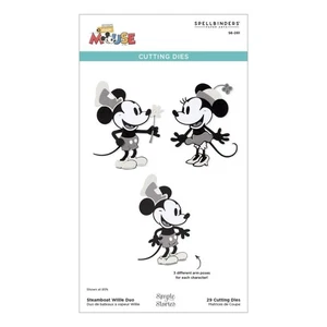 Spellbinders Die ~ STEAMBOAT WILLIE DUO ~ S6-261 ~ Classic Mouse Collection - Picture 1 of 7