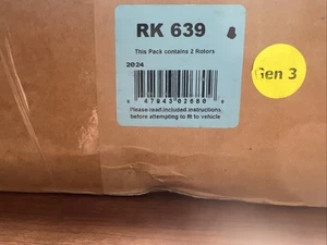 EBC Brakes RK639 RK Series Premium OE Replacement Brake Rotor 2 pack, new,gen 3 - Bild 1 von 4