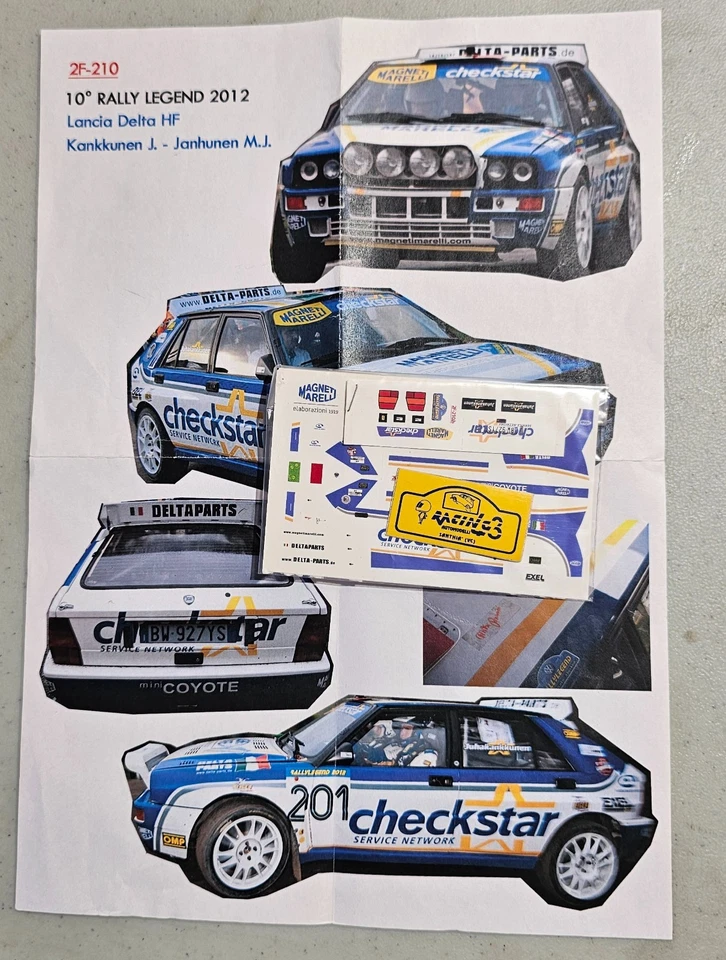 1/43 Lancia Delta Rally Legend 2012 Kankkunen Only decals - Immagine 1 di 1