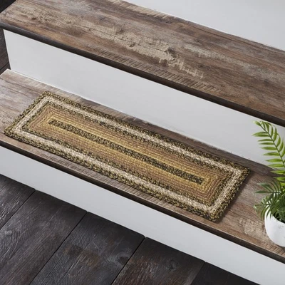 Country 8,5"x27" escada degrau bronzeado chaleira bosque juta piso decoração marcas VHC - Imagem 1 de 4