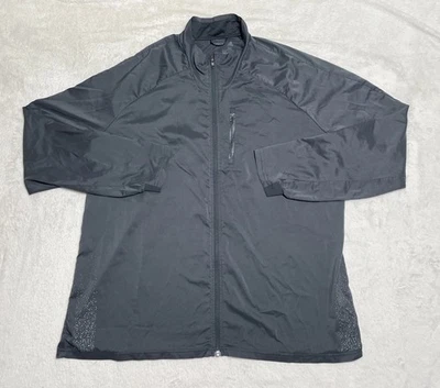 Adidas Energy Running Jacket Mens 2XL Gray Reflective Lightweight Windbreaker - Image 1 of 4