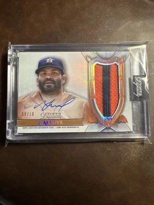 2024 Topps Dynasty Jose Altuve DAP-JA7 Dynastic Deeds 8/10 Auto/Game Used Patch - Image 1 of 4