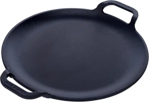 10 Zoll Gusseisen Comal Pizza Pfanne mit 2 Seitengriffen, vorgewürzt mit Flachs... - Bild 1 von 2