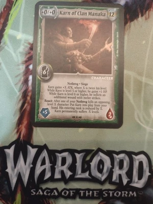 Warlord Saga of the Storm - Karn of Clan Manaka - Nothrog Raro - Antiguos Foto 1 de 2