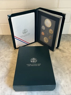 US Mint 1990 Prestige Proof Set  w/ 90% Silver Eisenhower Dollar OGP NO COA - Image 1 of 4
